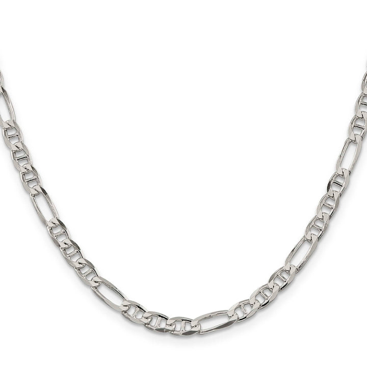Sterling Silver 4.5mm Figaro Anchor Chain 26 Inch