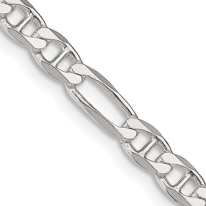 Sterling Silver 4.5mm Figaro Anchor Chain 26 Inch