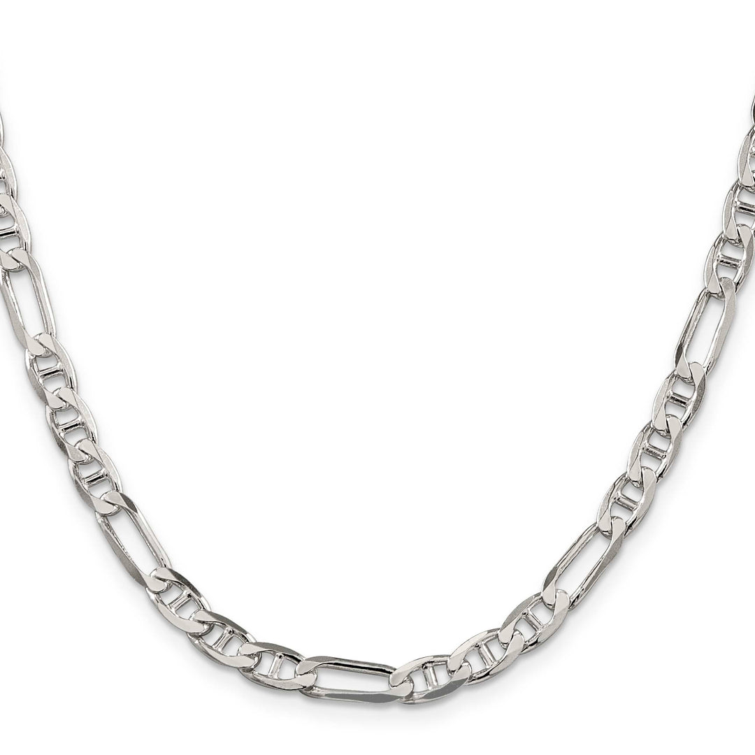 Sterling Silver 5.5mm Figaro Anchor Chain 26 Inch