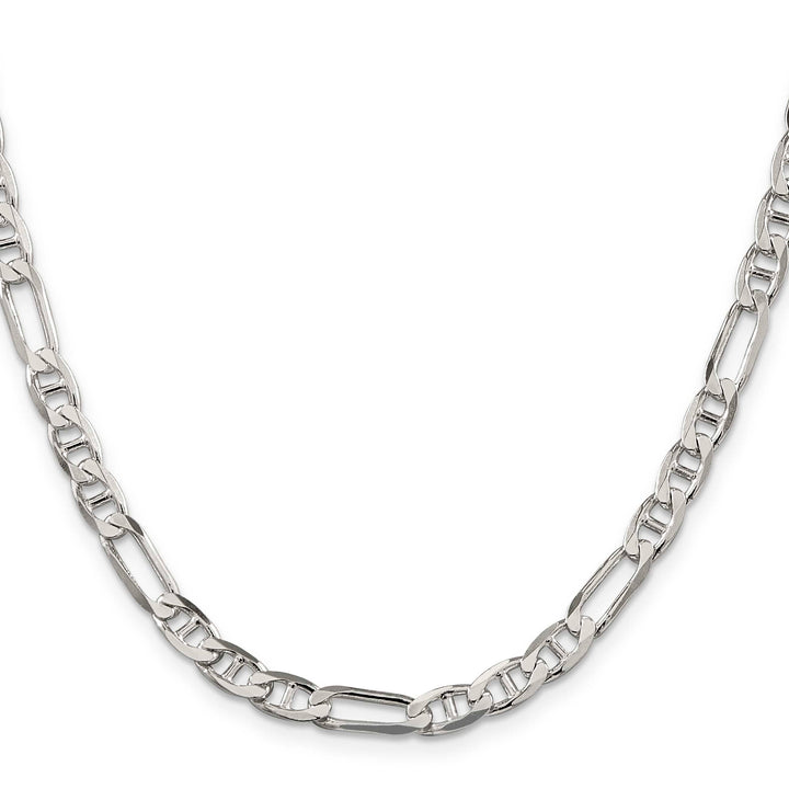 Sterling Silver 5.5mm Figaro Anchor Chain 26 Inch