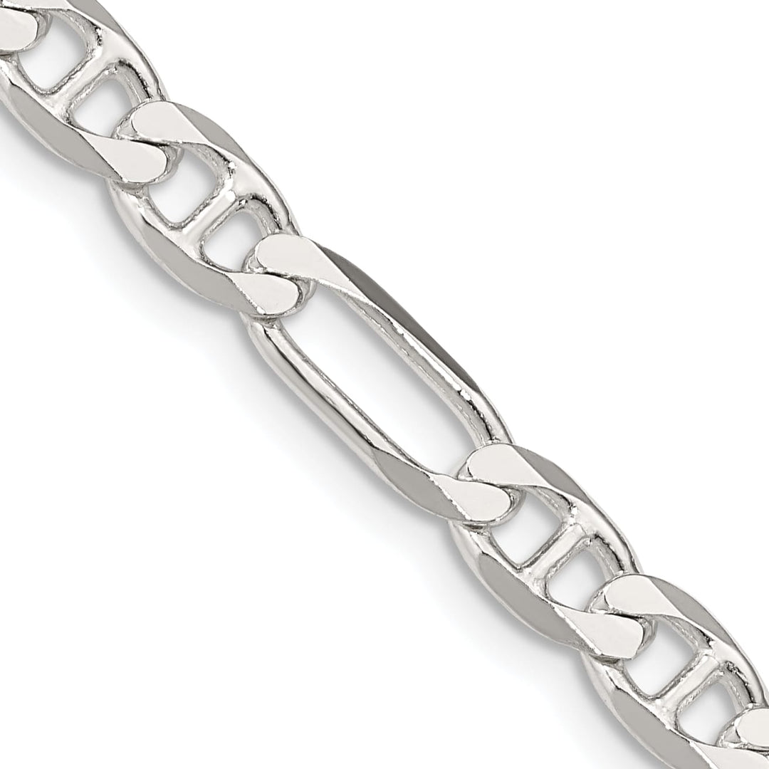 Sterling Silver 5.5mm Figaro Anchor Chain 26 Inch
