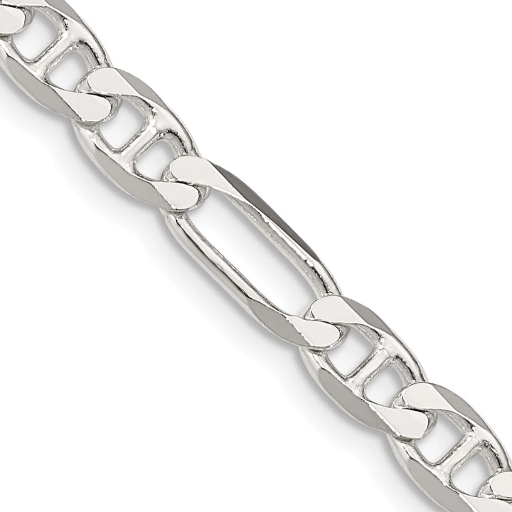 Sterling Silver 5.5mm Figaro Anchor Chain 26 Inch