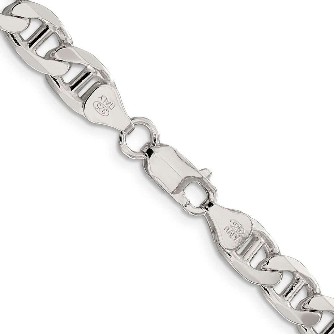 Sterling Silver 7.5mm Figaro Anchor Chain 26 Inch