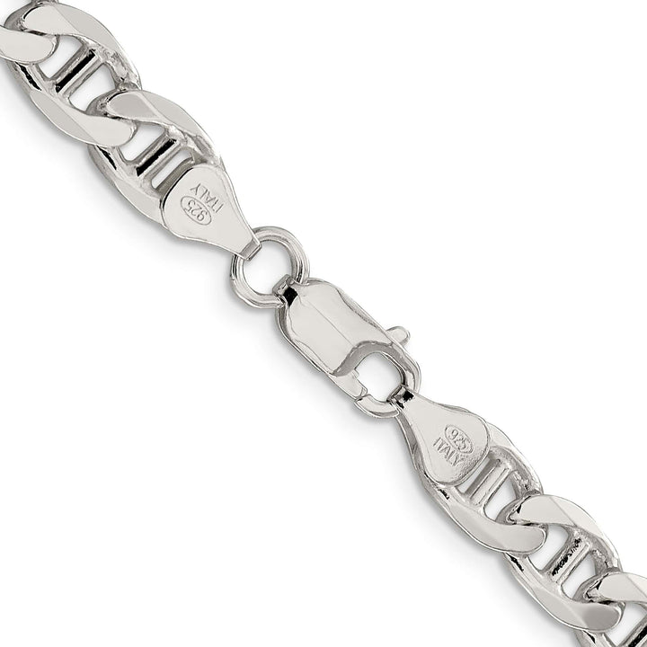Sterling Silver 7.5mm Figaro Anchor Chain 26 Inch
