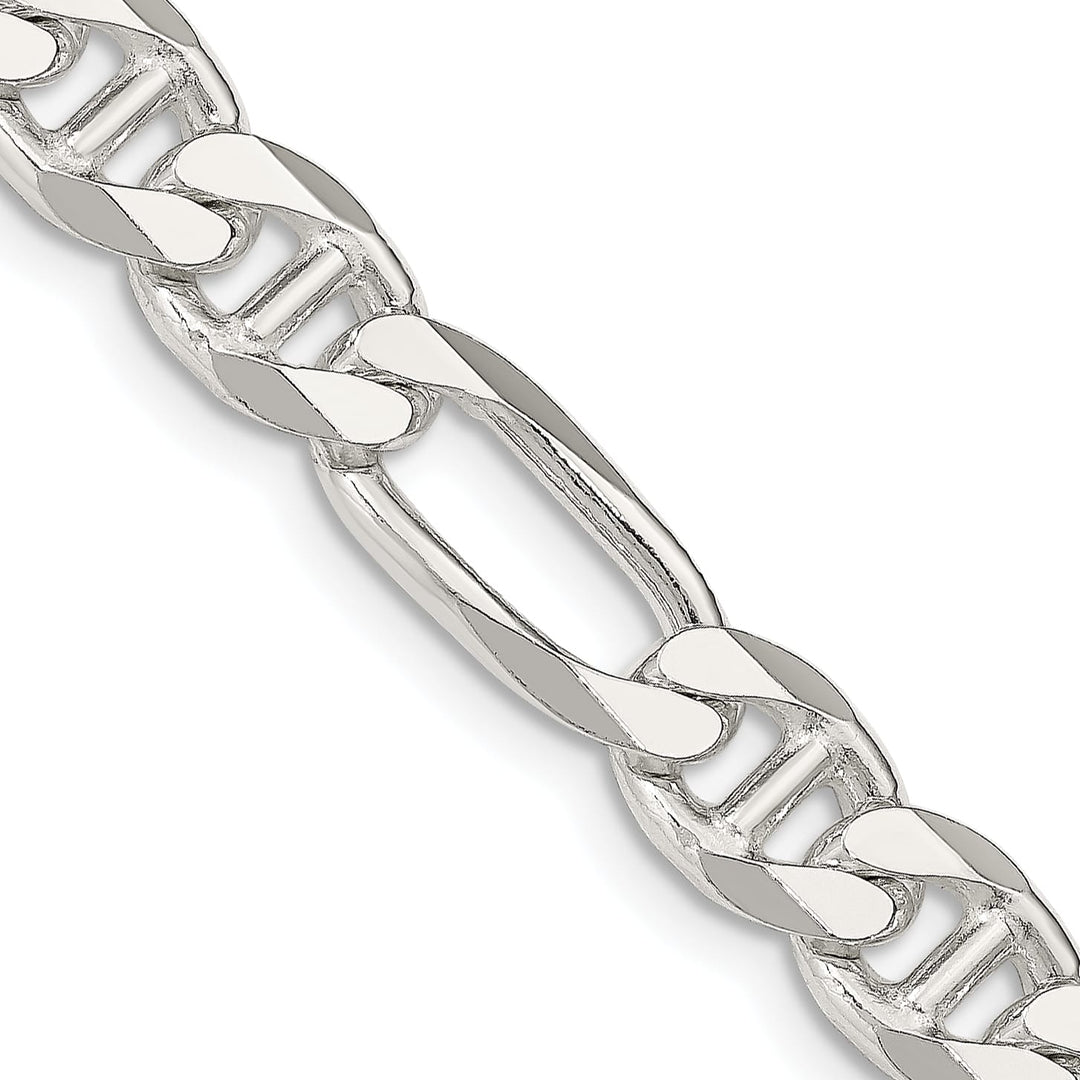 Sterling Silver 8.25mm Figaro Anchor Chain 26 Inch