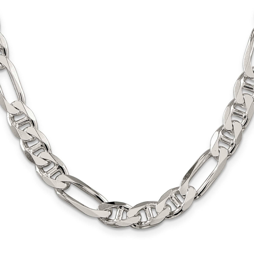 Sterling Silver 8.75mm Figaro Anchor Chain 26 Inch