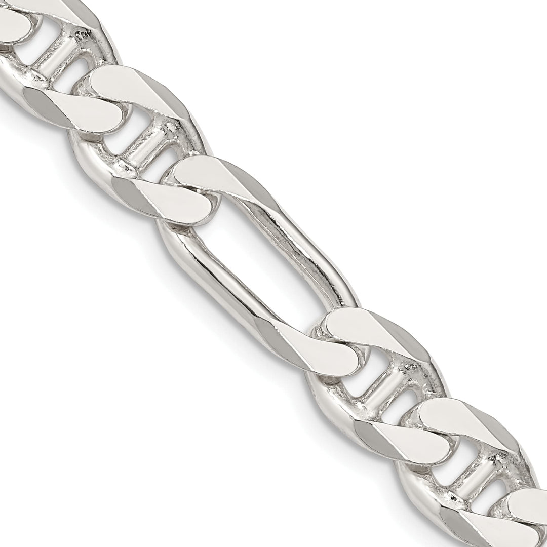 Sterling Silver 8.75mm Figaro Anchor Chain 26 Inch
