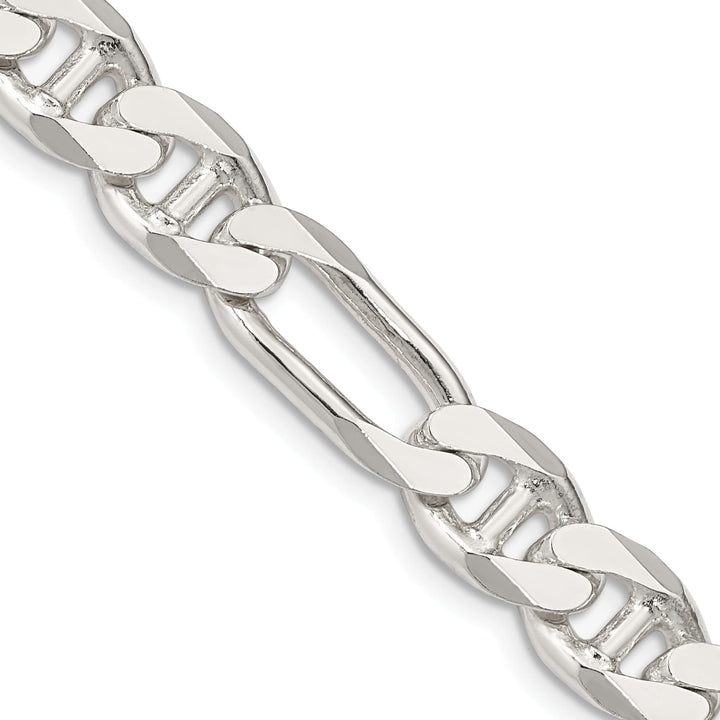 Sterling Silver 8.75mm Figaro Anchor Chain 26 Inch
