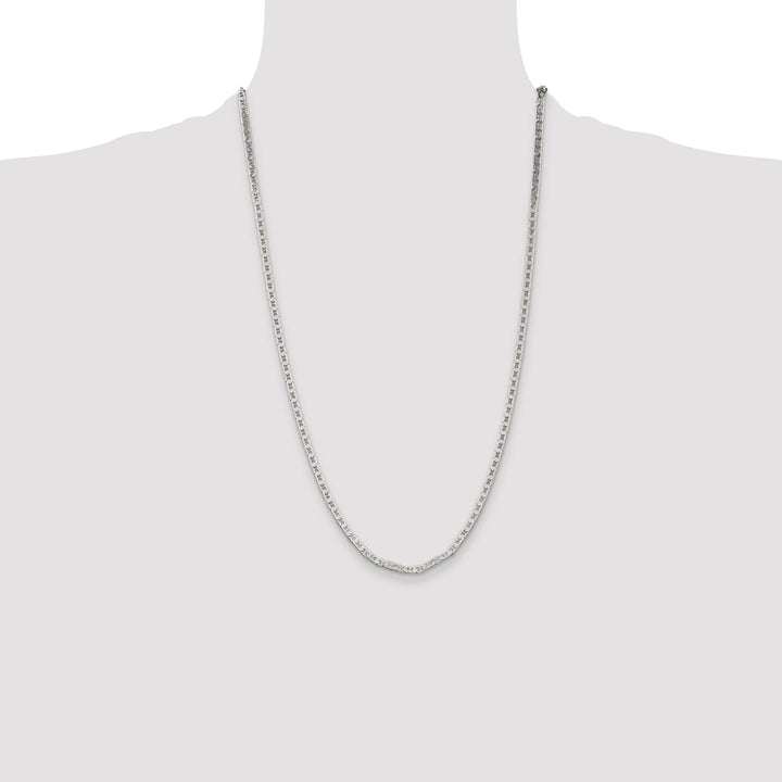 Sterling Silver 3mm Flat Anchor Chain 26 Inch