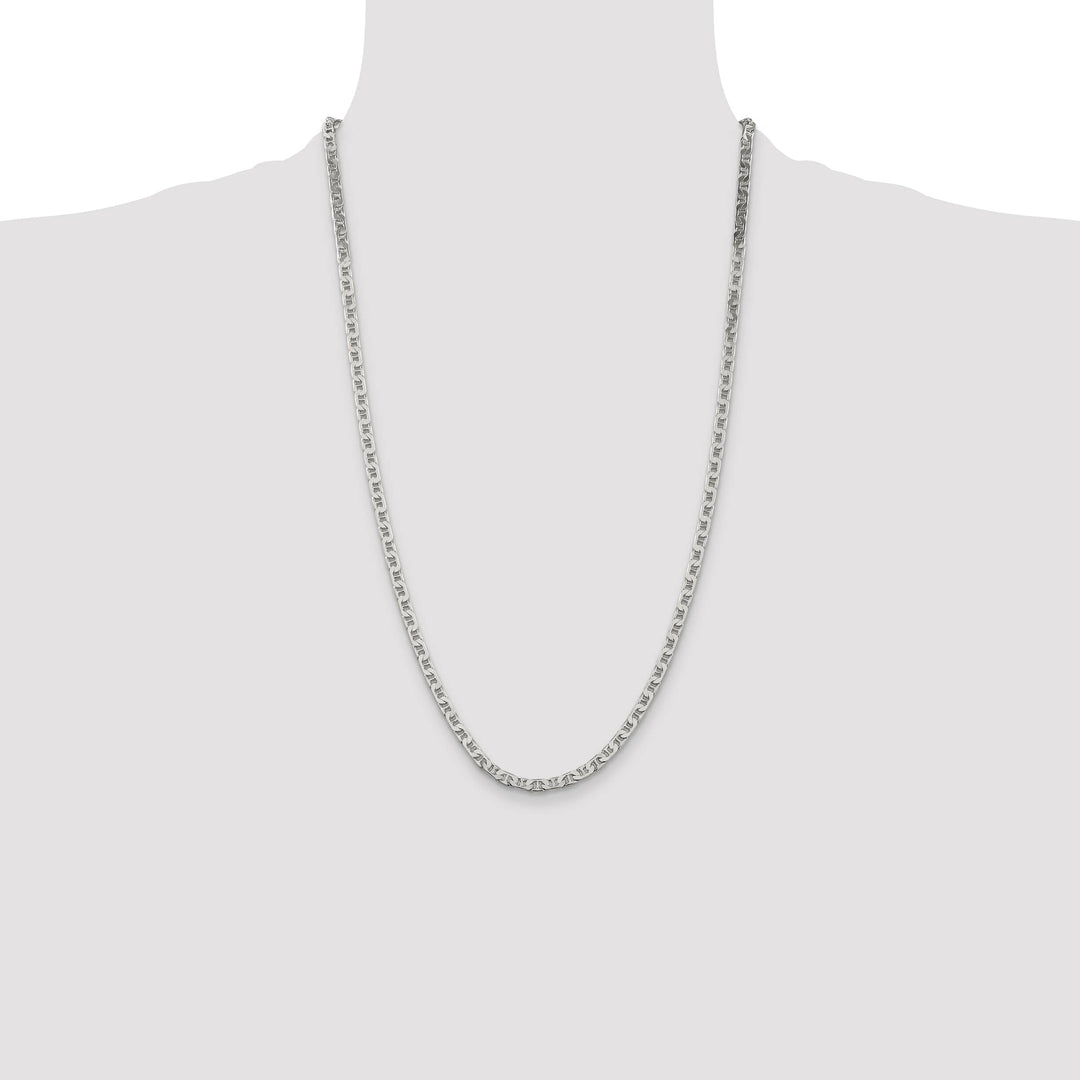 Sterling Silver 3.75mm Flat Anchor Chain 26 Inch