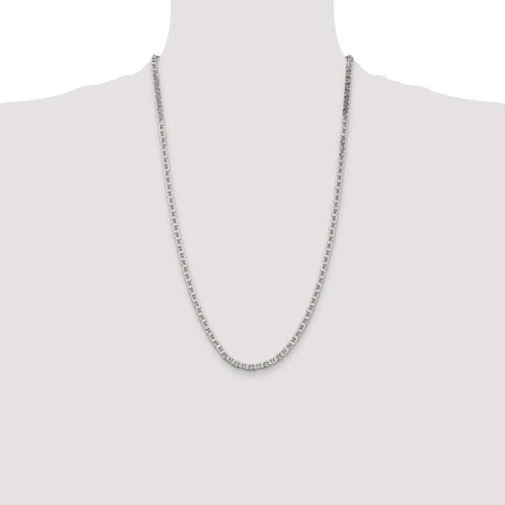 Sterling Silver 3.75mm Flat Anchor Chain 26 Inch