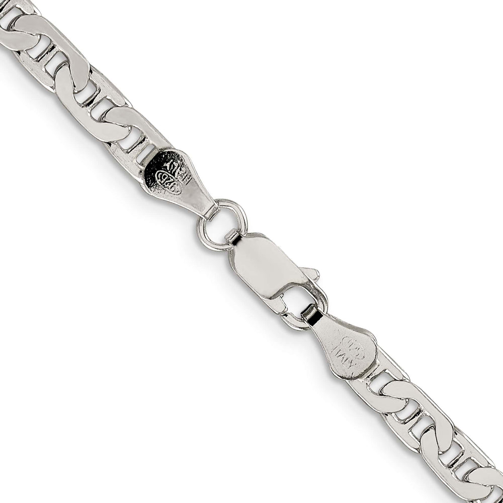 Sterling Silver 4.5mm Flat Anchor Chain 26 Inch