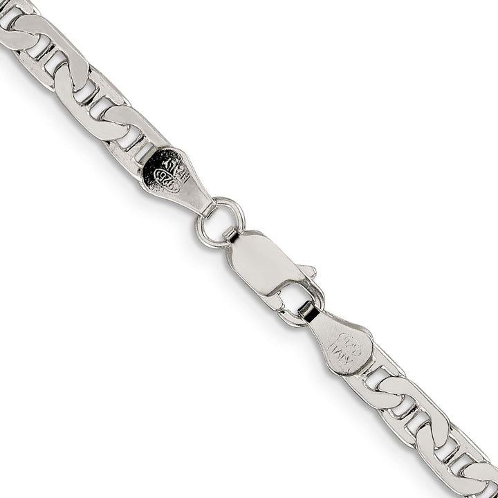 Sterling Silver 4.5mm Flat Anchor Chain 26 Inch