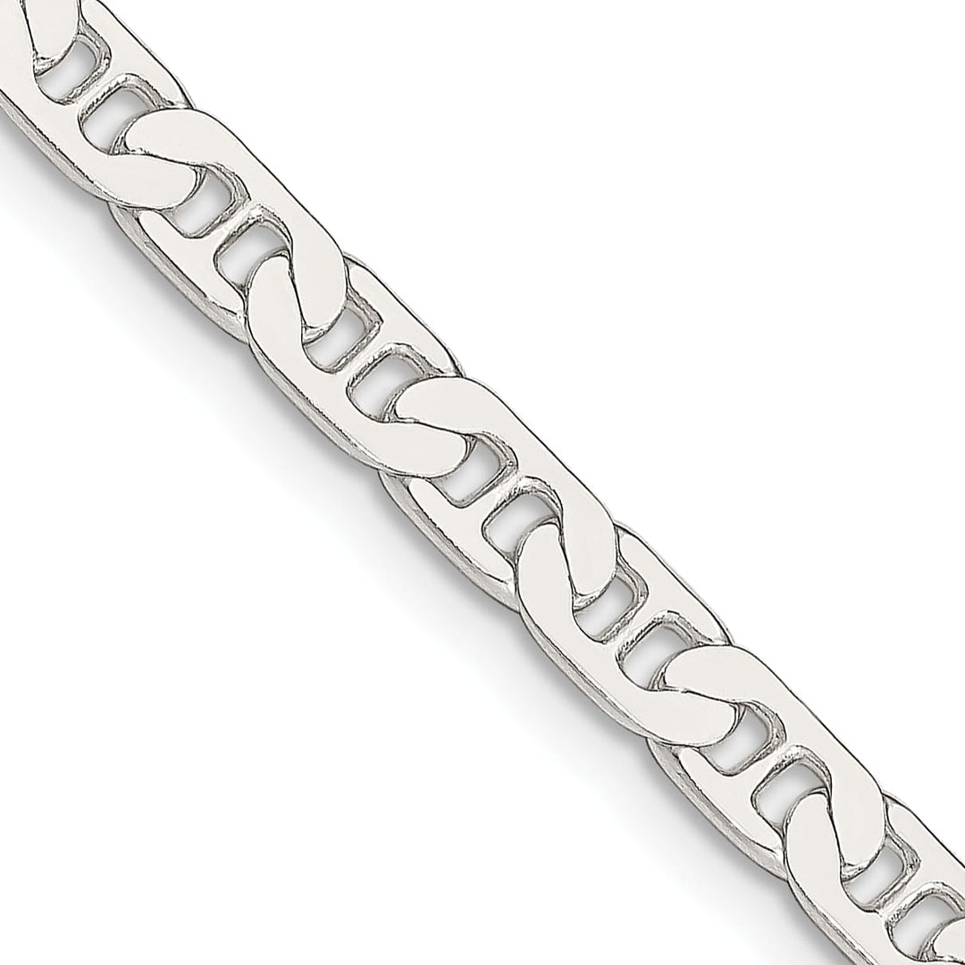 Sterling Silver 4.5mm Flat Anchor Chain 26 Inch