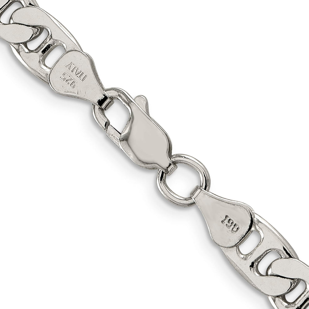 Sterling Silver 6.5mm Flat Anchor Chain 26 Inch
