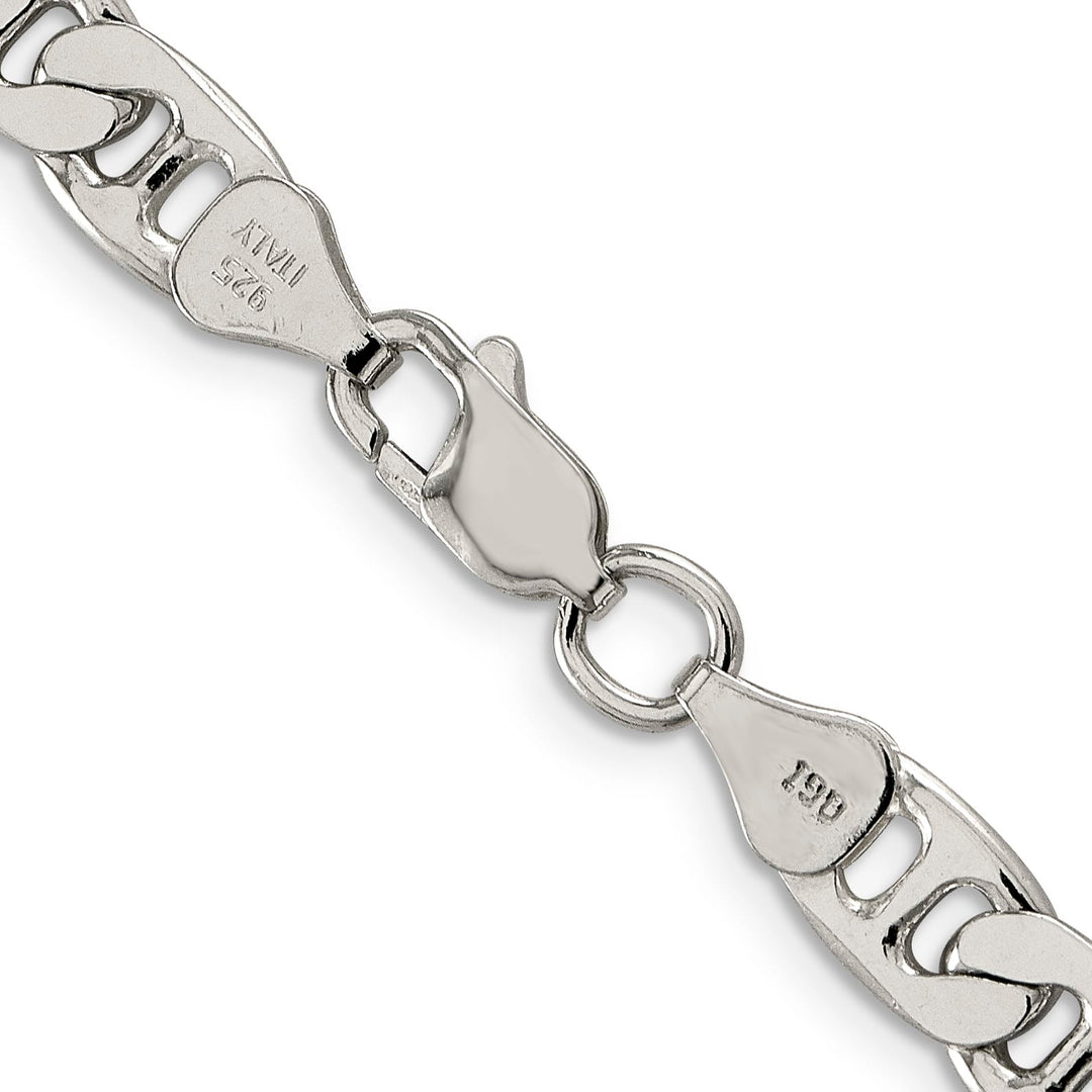 Sterling Silver 6.5mm Flat Anchor Chain 26 Inch