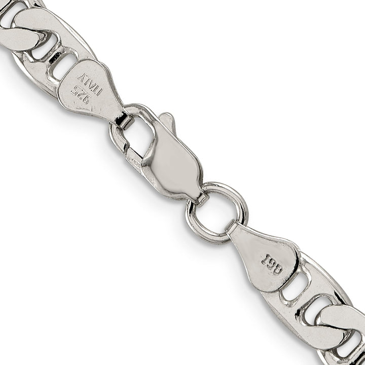 Sterling Silver 6.5mm Flat Anchor Chain 26 Inch