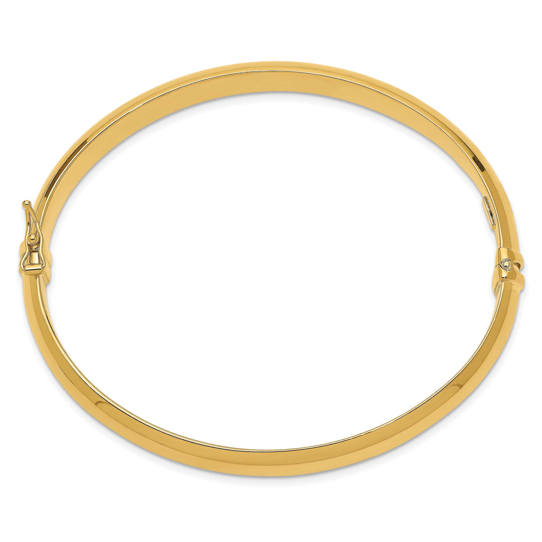 Sterling Silver Gold-plated Polished 8mm Hinged Bangle