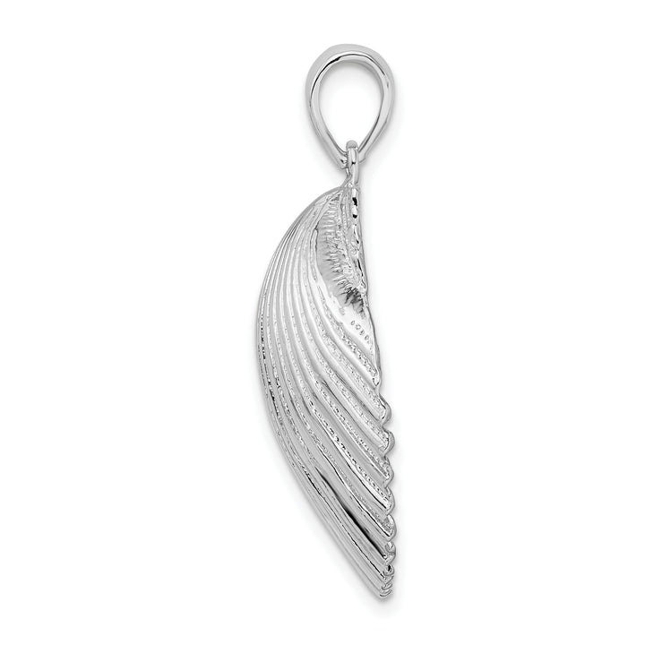 Sterling Silver and Textured Scallop Shell Pendant
