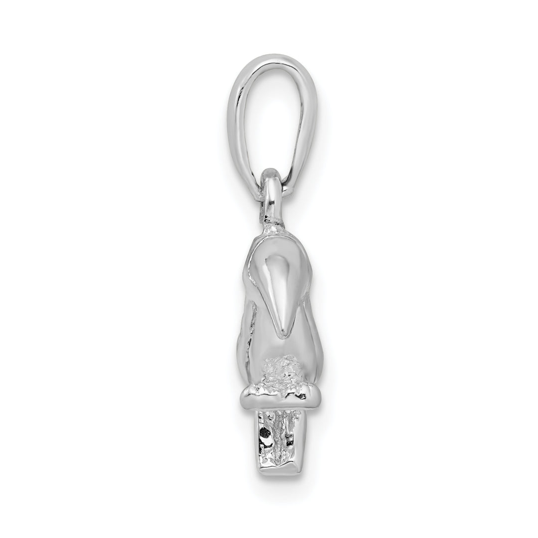 Sterling Silver 3D Toucan Bird Pendant