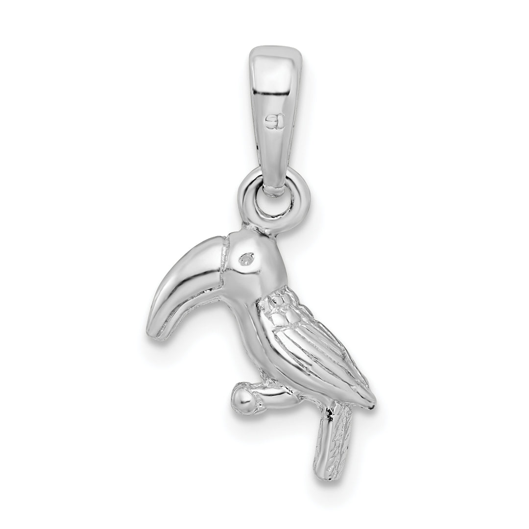 Sterling Silver 3D Toucan Bird Pendant