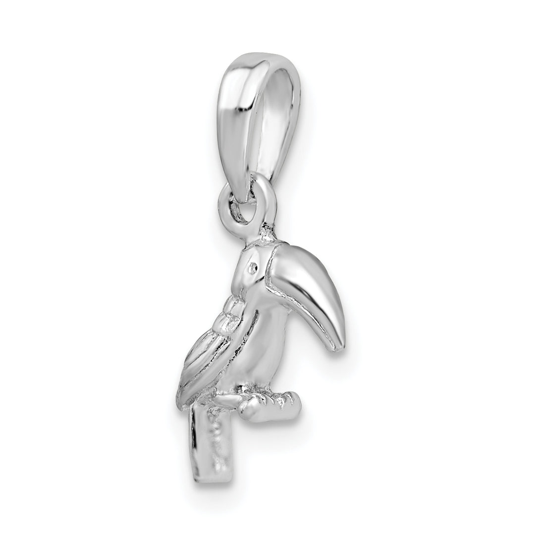 Sterling Silver 3D Toucan Bird Pendant