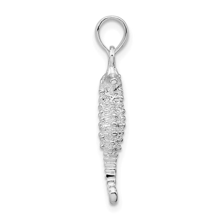 Sterling Silver and Textured 3D Seahorse Pendant