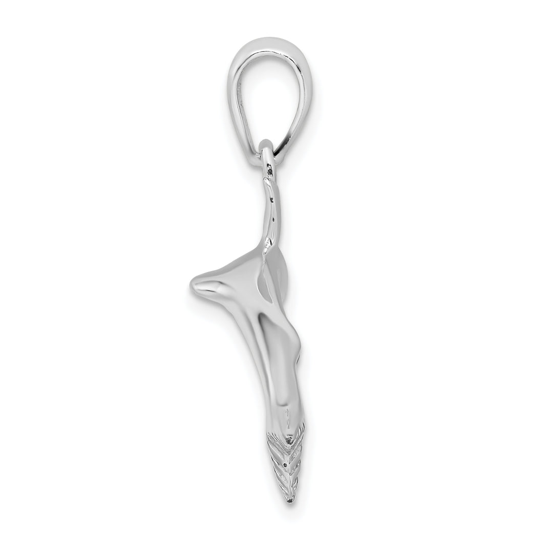 Sterling Silver 3D Blue Shark Pendant