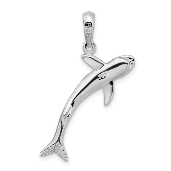 Sterling Silver 3D Blue Shark Pendant