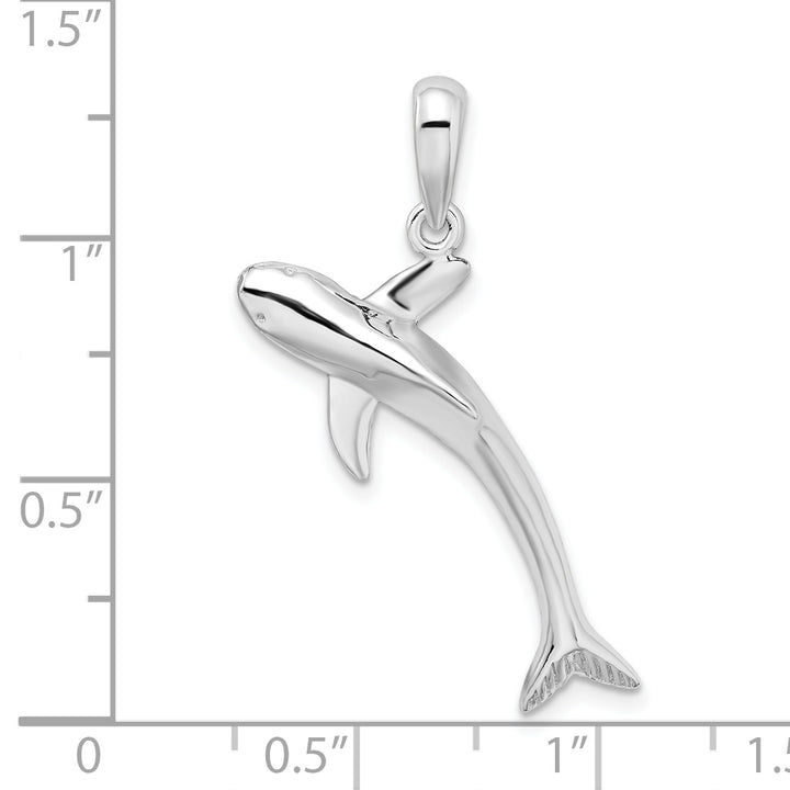 Sterling Silver 3D Blue Shark Pendant
