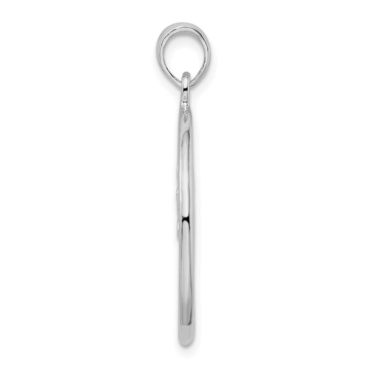 Sterling Silver Double Palm Tree Circle Pendant
