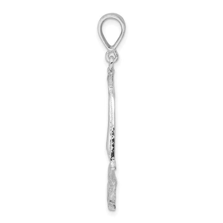 Sterling Silver and Textured Sailboat on Water Pendant