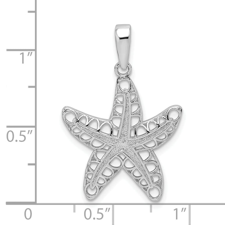 Sterling Silver Cut-Out Starfish Pendant