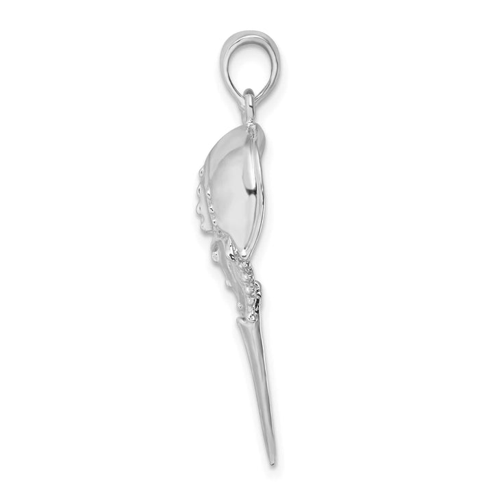 Sterling Silver Moving Tail Horse Shoe Crab Pendant