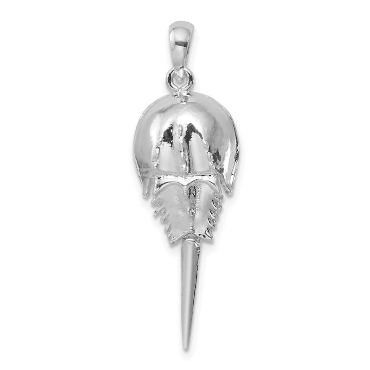 Sterling Silver Moving Tail Horse Shoe Crab Pendant