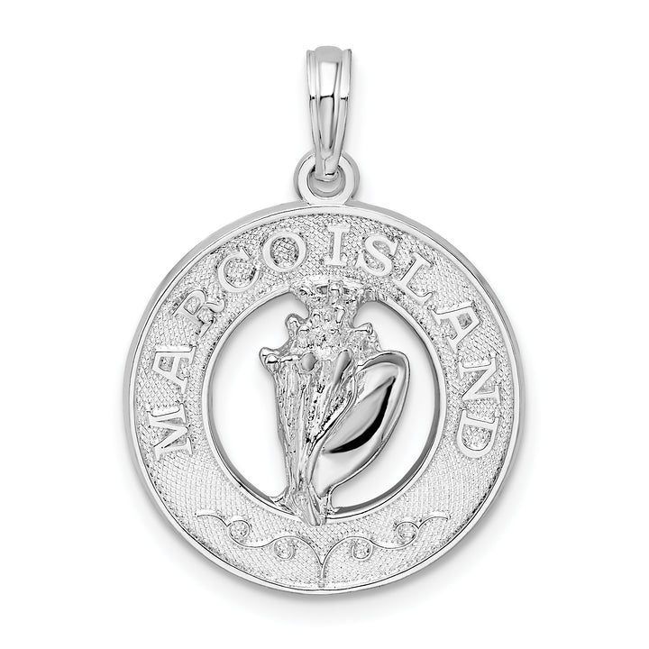 Sterling Silver Marco Island with Shell Pendant