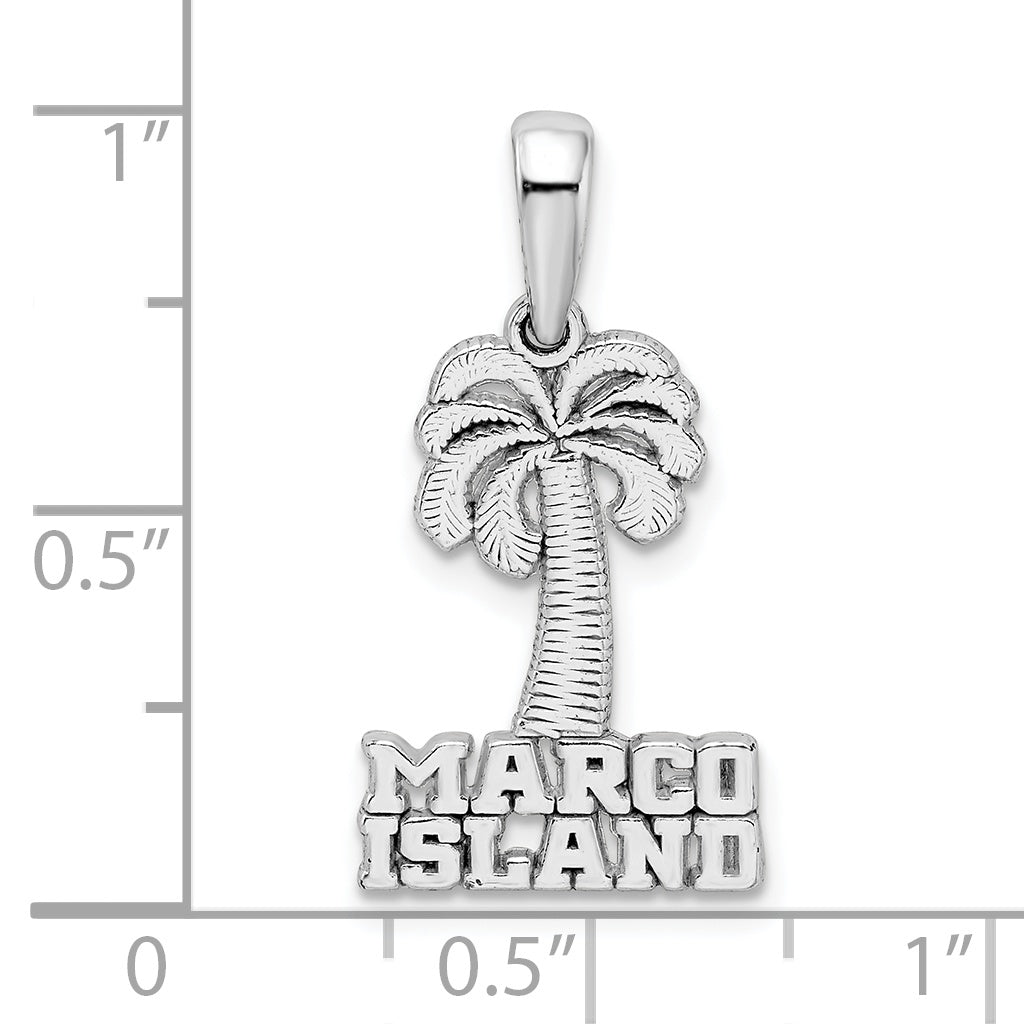 Sterling Silver Marco Island Palm Tree Pendant