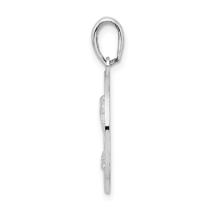 Sterling Silver St. Augustine with Palm Tree Circle Pendant