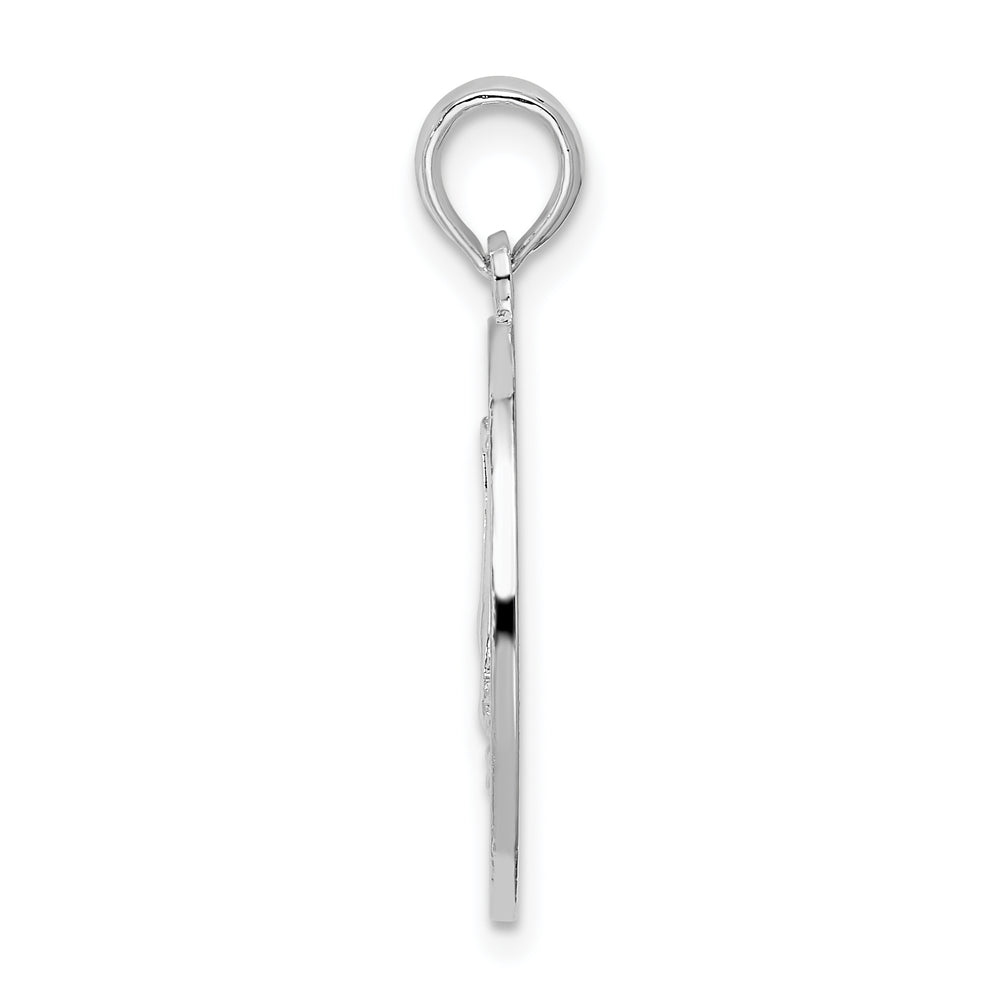 Sterling Silver Newport Rhode Island with Sailboat Circle Pendant