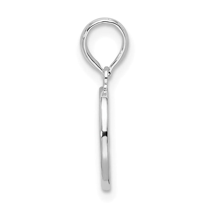 Lovely Rita's Pendants & Charms Sterling Silver Polished and Textured Fleur de Lis Small Oval Pendant