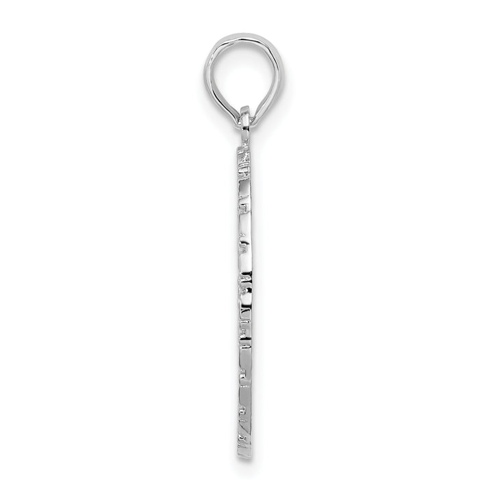 Sterling Silver Jamaica Oval Bird and Flower Pendant