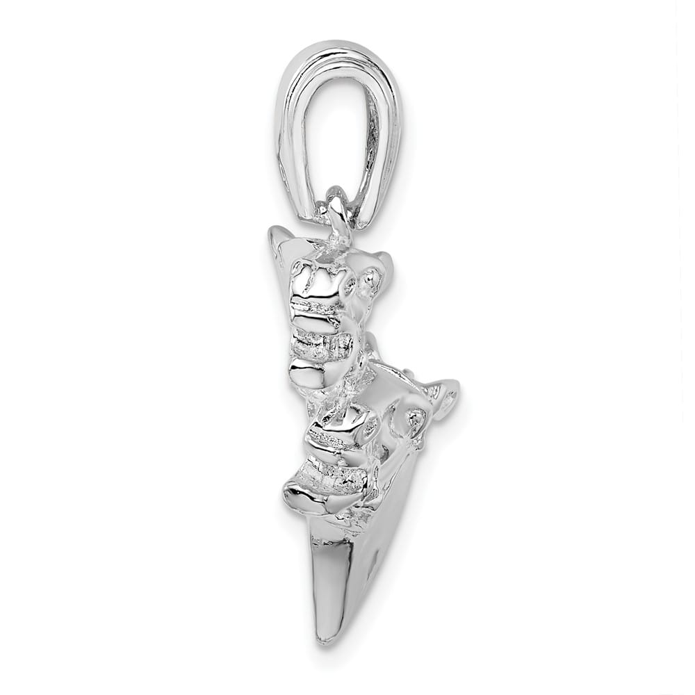 Lovely Rita's Pendants & Charms Sterling Silver Polished Double Horse Head Pendant