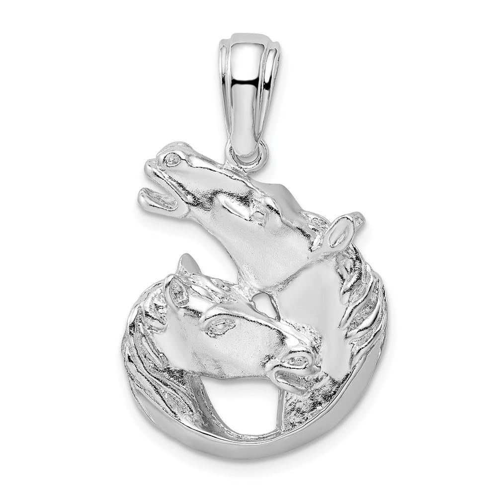 Lovely Rita's Pendants & Charms Sterling Silver Polished Horse and Foal Pendant