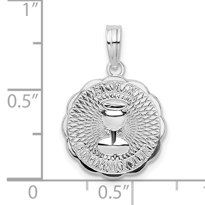 Sterling Silver Scalloped Holy Communion Pendant
