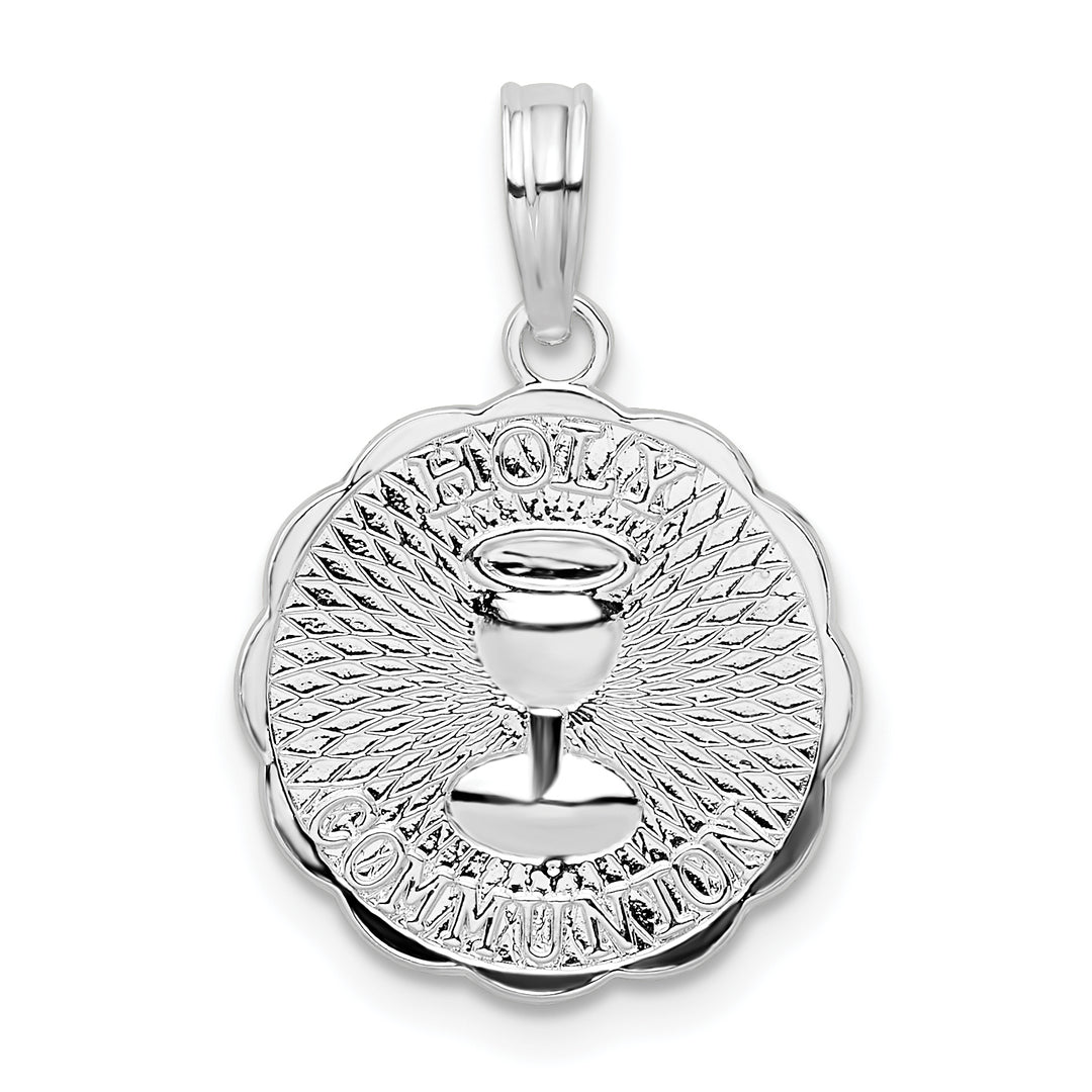 Sterling Silver Scalloped Holy Communion Pendant