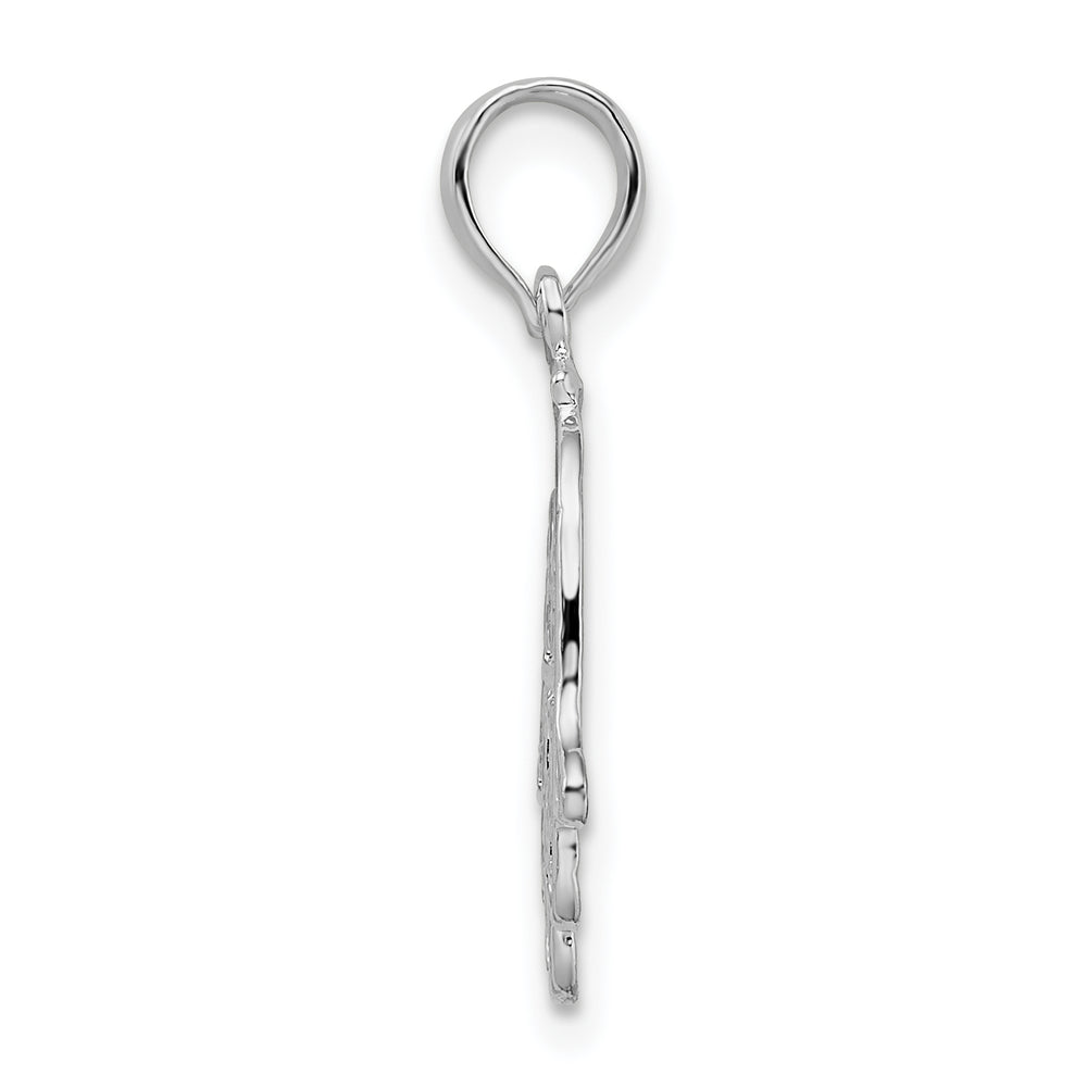 Sterling Silver Polished Cut-Out Hamsa Pendant