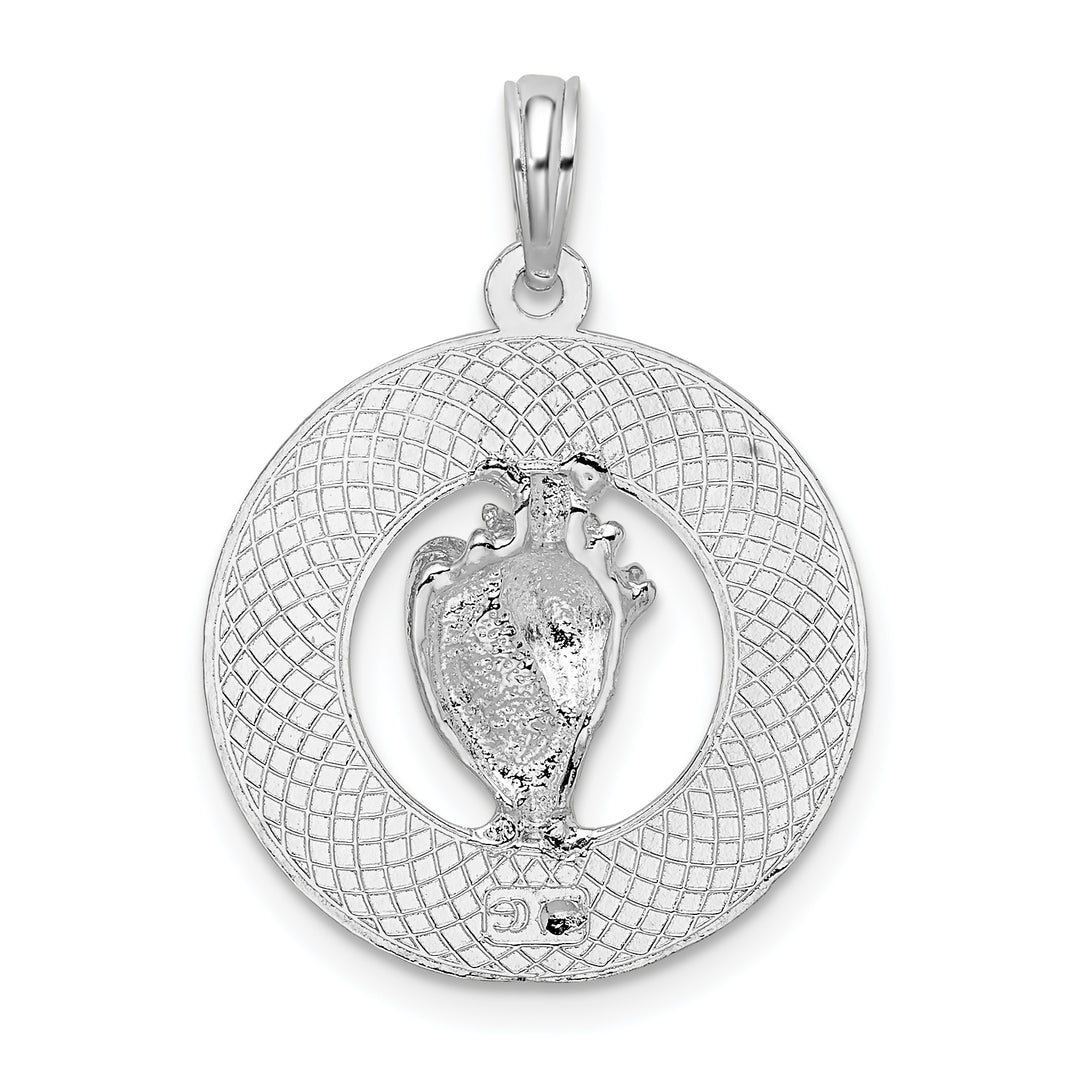 Sterling Silver Sanibel Circle with Shell Pendant