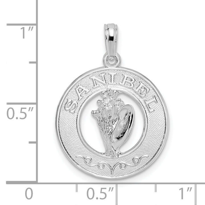 Sterling Silver Sanibel Circle with Shell Pendant