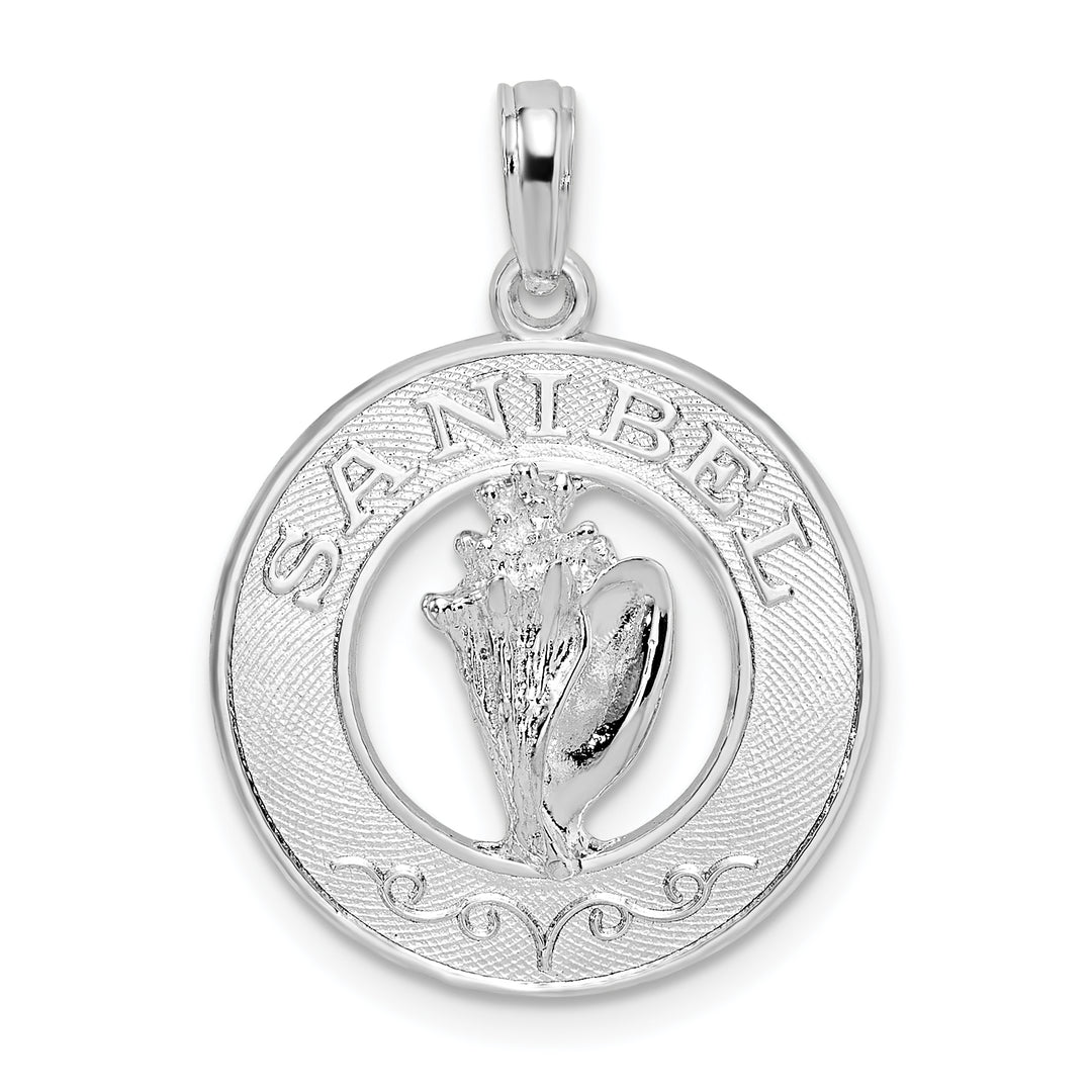 Sterling Silver Sanibel Circle with Shell Pendant