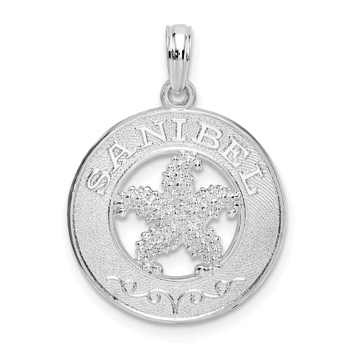 Sterling Silver Sanibel Circle with Starfish Pendant